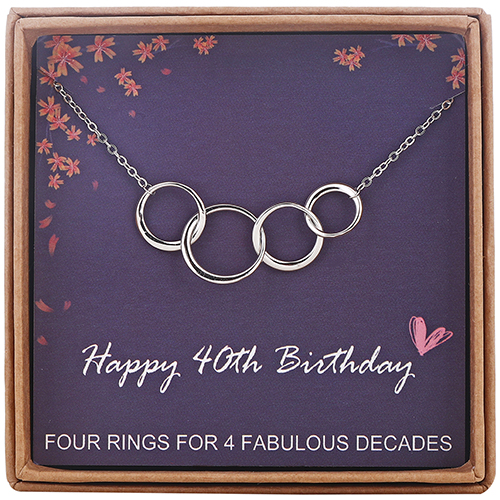 40th Birthday Gifts for Women,925 Sterling Silver Necklace